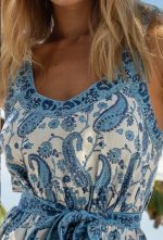 Vestido Estampado Amarração nas Alças